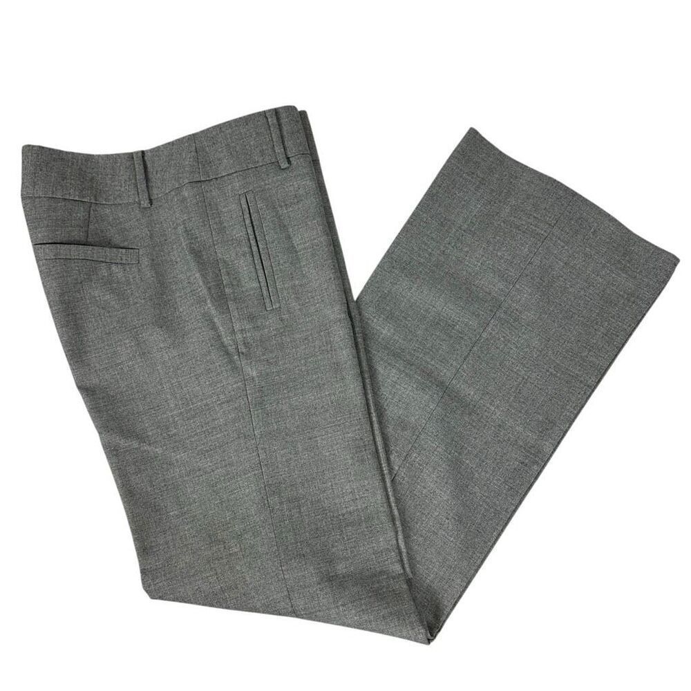 J. Crew City Fit Gray Trousers size 2 Wide Leg Lined